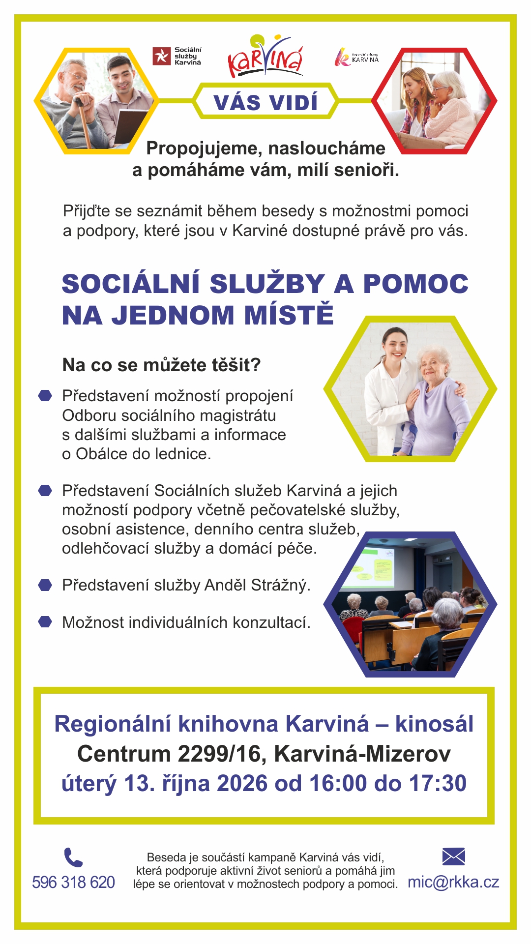 Karviná vás vidí: Sociální služby a pomoc na jednom místě