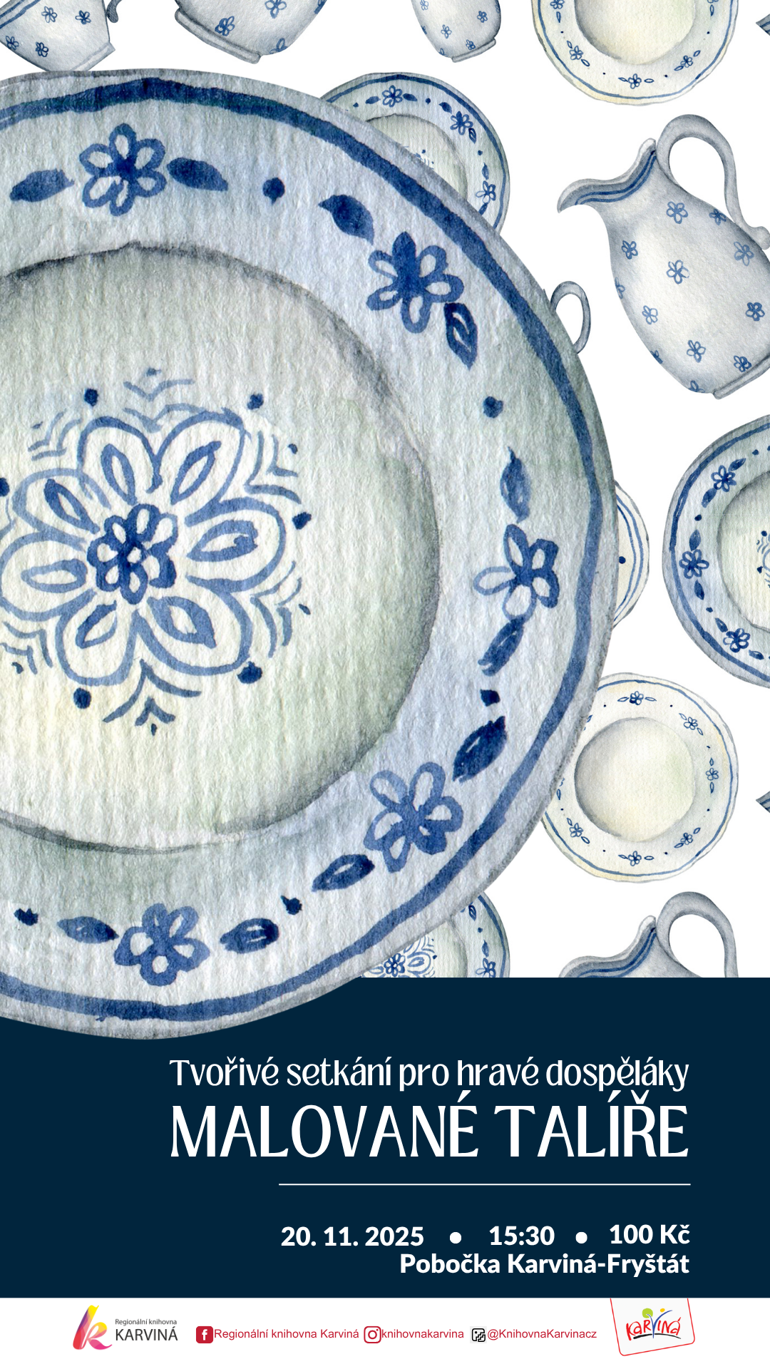 Tvořivé setkání pro hravé dospěláky - Malované talíře