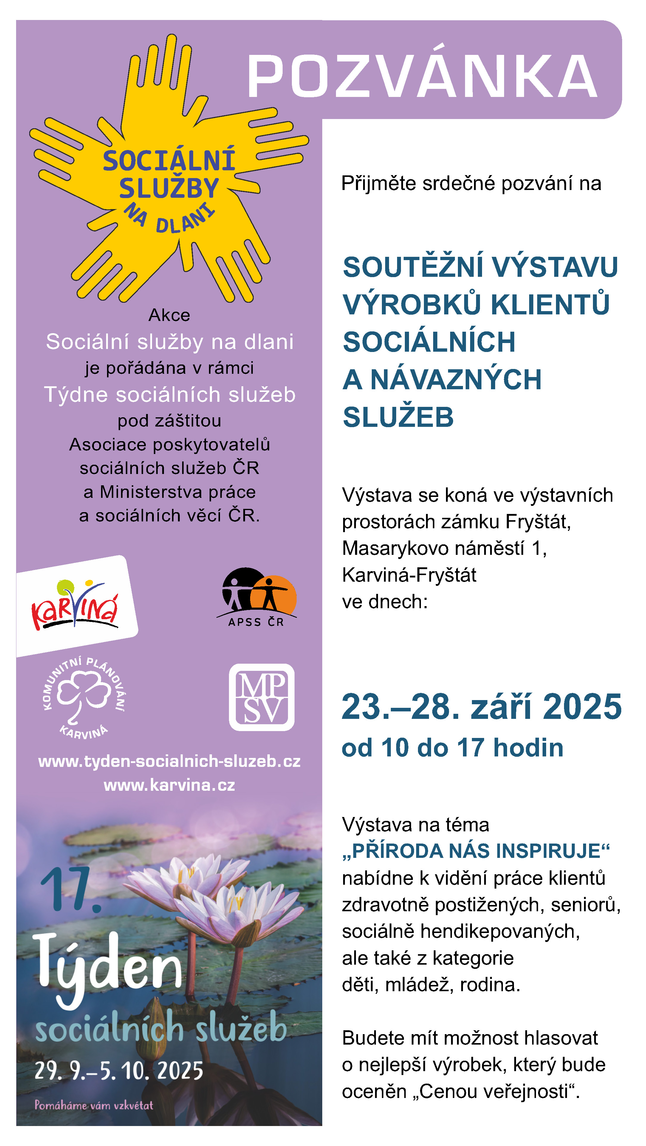 Sociální služby na dlani - Soutěžní výstava výrobků klientů sociálních a návazných služeb