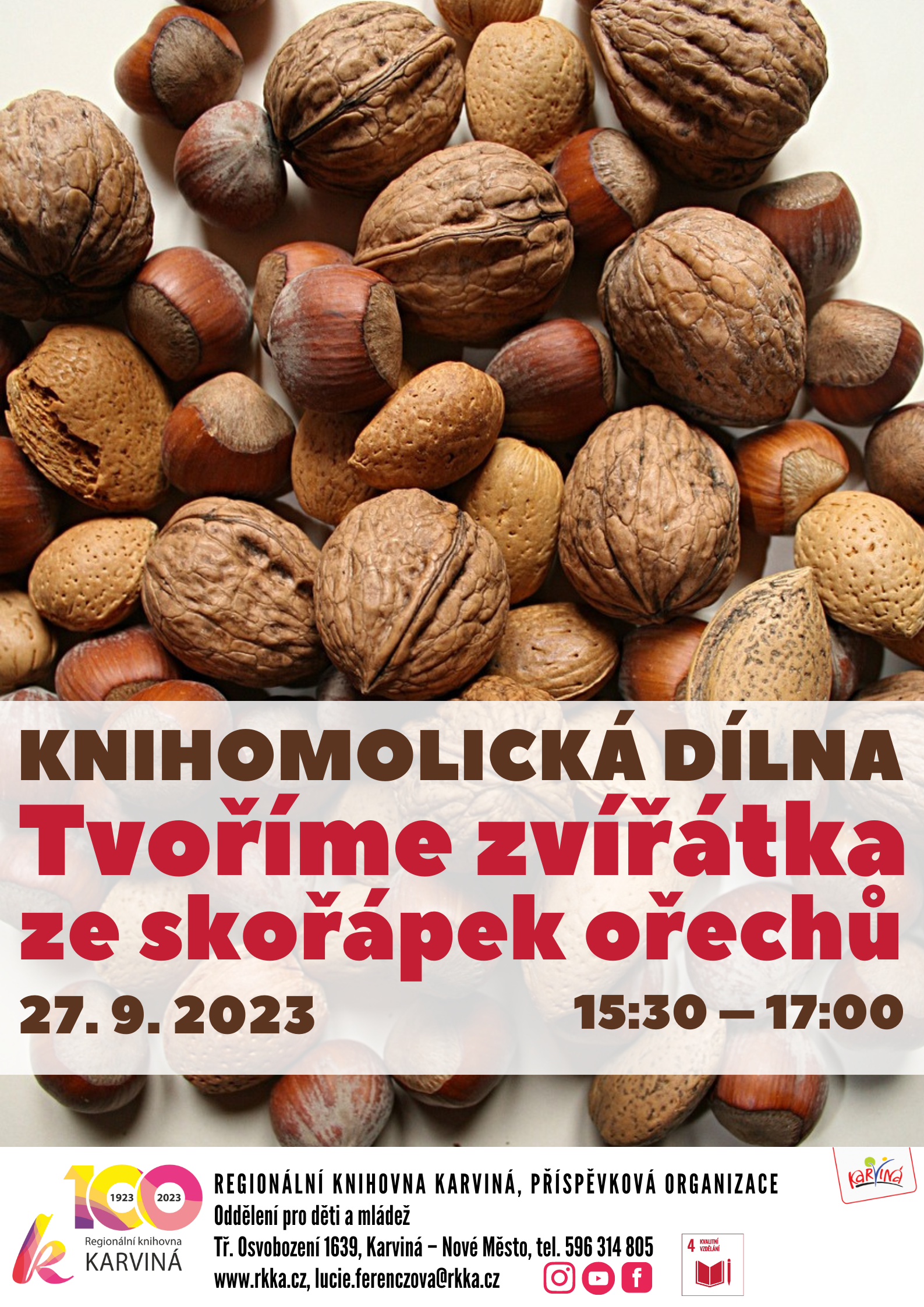 Knihomolická dílnička - Tvoříme ze skořápek