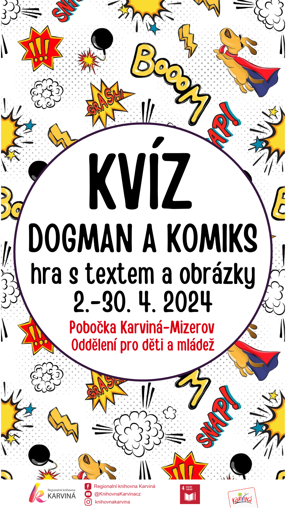 Dogman a komiks - Hra s textem a obrázky - kvíz